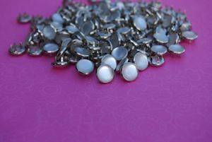 25 SETS 10MM(SIZE 15) WHITE PEARL SNAP FASTENERS *KINDERKlIPZ*