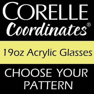 Corelle Coordinates 19oz Acrylic Glass Set of 6 NEW