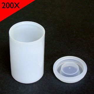 200x WHITE FILM CANISTERS CONTAINERS with LIDS  Brand New 