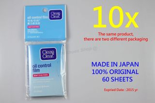   Clear Oil Control Film Blotting paper 60 sheet Johnson & Johnson NEW