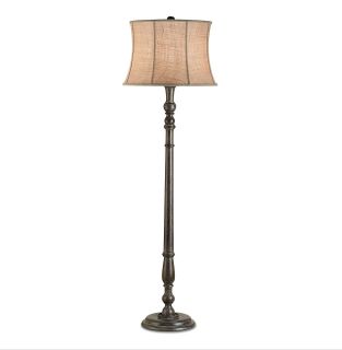 Amici Industrial Washed Graphite Rustic Modern Floor Lamp  69H