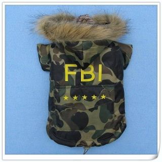 FBI Pet Toy Dog Pet Coat Clothes Jacket Apparel sweater