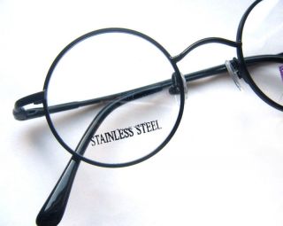   360 Round Metal Eyeglass Frames Matte Black Eyeglasses Unisex Light