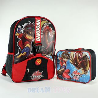 Bakugan Battle Brawlers 16 Large Backpack and Lunch Bag Set   Box 