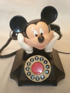 Disney Mickey Mouse Push Button Phone M.H. Seagan for Telemania Desk 
