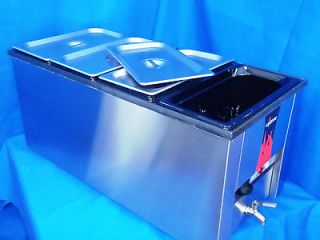 Counter Top Steam Table Merchandiser Complete with Pans, Dividers and 