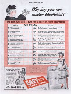 1951 EASY Spindrier WASHING MACHINE Vintage Laundry AD