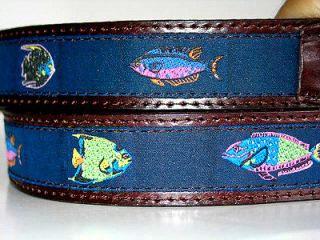 fish leather belt