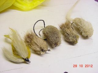 Vintage Deer Hair Bass Mouse Flies