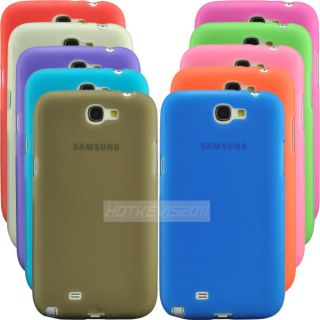   Color Scrub Soft TPU Gel Cover Case ForSamsung Galaxy Note II 2 N7100