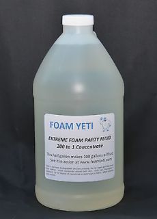 Half gallon, 200 to 1, Extreme foam fluid for foam party machines