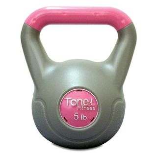  Fitness 5 lb Pink Vinyl Kettlebell Training Weight   exercise fitness