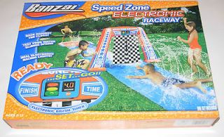 Banzai Speed Zone Elecrtonic Racing Water Slide, Brand New in Box