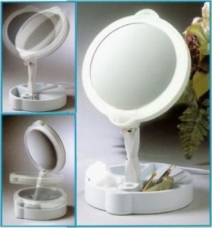 9X/1X HOME TRAVEL MATE LIGHTED MAGNIFYING MIRROR by Floxite/Rialto