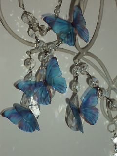 Beautiful Turquoise Lilac Christmas Tree Decorations Butterfly 