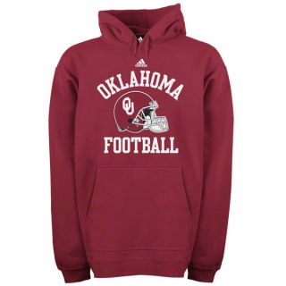 Oklahoma Sooners adidas Red Football Helmet Patch Hooded Sweatshirt