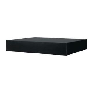 Modern Black Floating Wall Shelf with Concealed Mounting Art 