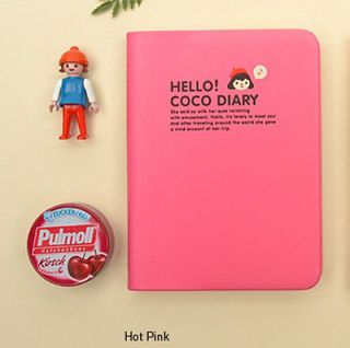  CoCo Diary/Daily planner for 2013 year Hot Pink+Sticker+2013 Calendar