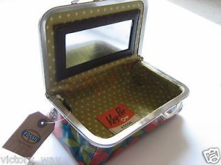 FOSSIL Brand Cosmetic Jewelry Travel Case Box with Firm Frame 