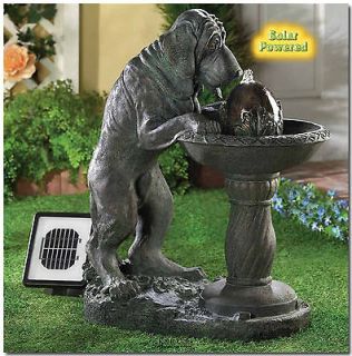   FOUNTAINS: THIRSTY DOG Solar or Electric Outdoor Garden Fountain NEW