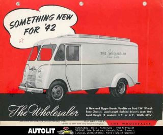 1941 Ford Brooks Vanette Milk Bread UPS Truck Brochure