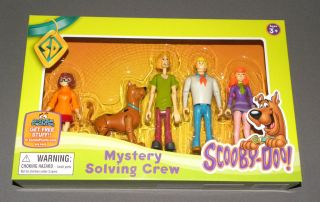  Mystery Solving Crew Action Figure Set 5 Figures Shaggy, Fred, Velma