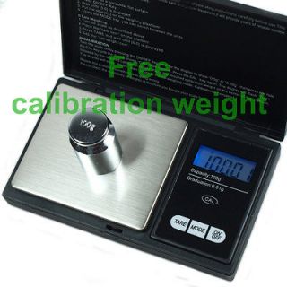   01g Digital Pocket Scale with free 100 gram calibration weight