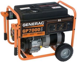 Two generators  Generac GP7000 Portable 7000 +4000 watts champion gas
