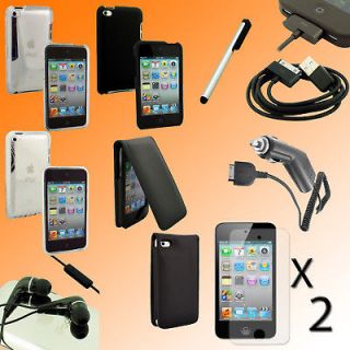   BUNDLE CASE COVER LCD SCREEN PROTECTOR FOR APPLE IPOD TOUCH 4TH GEN