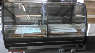 BAKERY DISPLAY CASE  CURVED GLASS  1/2 REFRIGERATED, 1/2 DRY 76