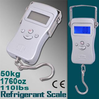 110lb HVAC Freon Refrigerant Scale Weight Portable Digital 50kg Tool 