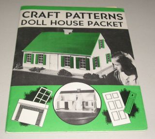 Vintage Craft Patterns Doll House Packet Cape Cod 1930s 40s