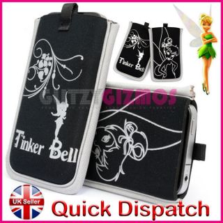 DISNEY TINKER BELL POUCH SOCK CASE COVER FOR VARIOUS MOBILE PHONES