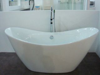 BATHROOM FREE STANDING ACRYLIC BATH TUB & FAUCET IF210 WFB