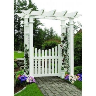 New England Arbors Decorative FAIRFIELD DELUXE Garden Patio Arch w 