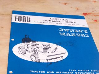FORD 36 SNOW AUGER SINGLE STAGE FORD 80 & 100 LAWN&GARDEN TRACTORS 