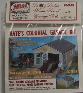 Atlas HO Kates Colonial Garage Laser Cut Wood Kit #740