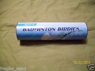 BADMINTON SHUTTLECOCK BIRDIES 6 PACK NIP ACCENT