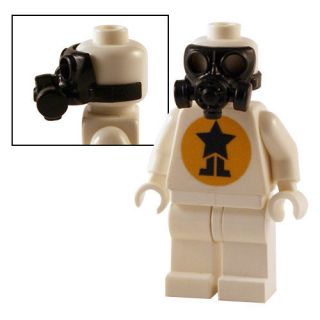 Gas Mask with Twin Filter   Headgear for Lego Figures