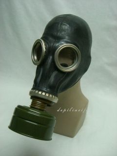 Russian black rubber gas mask GP 5 set size 1 small