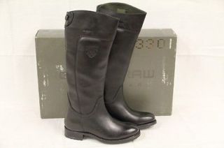 STAR Raw Womens CANTER Petrarch Black Leather Sz 10 / 41 Boots 