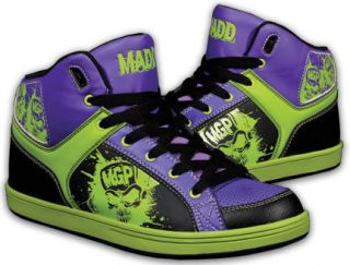 MGP Mad Gear Pro Shreds Shred Purple/Green/Black Skate Shoes Scooter 