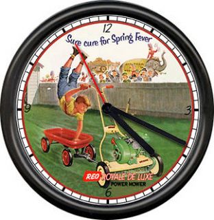   Landscaping Gardener Yard Work Sales Advertising Sign Wall Clock