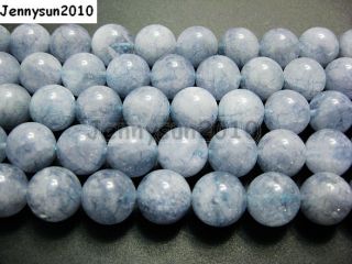 Natural Aquamarine Gemstone Round Loose Beads 16‘’ Strand 4mm 6mm 