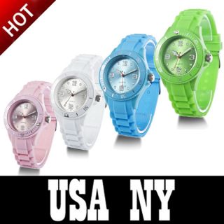 Geneva Classic Silicone Jelly Wrist Watch 2012 Causal Style Unisex
