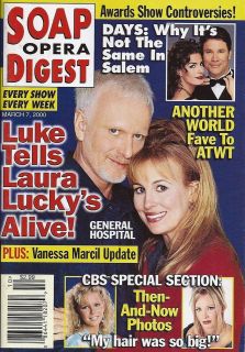 General Hospitals Anthony Geary, Genie Francis, March 7, 2000 Soap 
