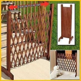   EXPANDABLE PORTABLE WOOD or WOODEN FENCE CHILD BABY PET KID DOOR GATE