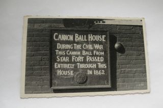 RPPC WINCHESTER VA PLAQUE/SIGN CANNON BALL HOUSE 1946