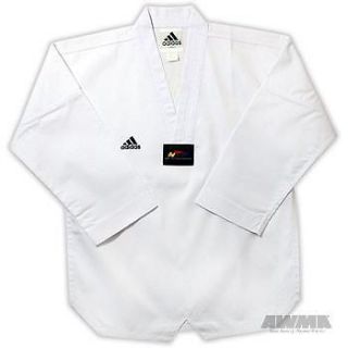 Adidas Taekwondo V Neck Uniform Gi Gear Adult Child Size TKD Training 