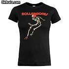 Roller Bones Derby Skeleton Girls T shirt Black Or Asphalt